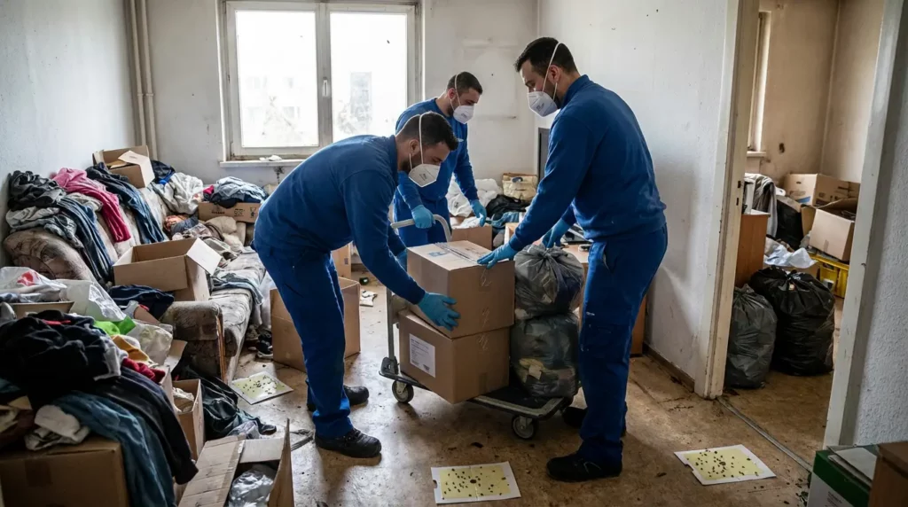 Räumung einer Messie-Wohnung bei Ungezieferbefall